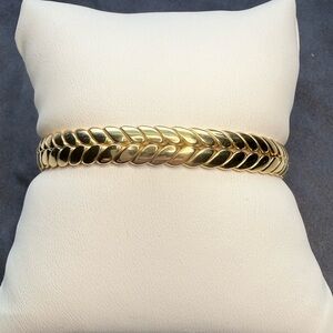 Ellie Vail Gold 18k PVD Plated Steel Water Resistant OIVIA Bangle Bracelet